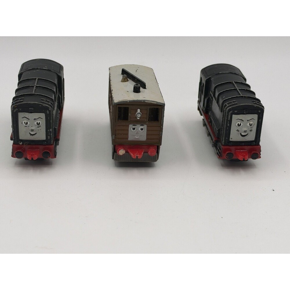 Vintage Ertl Thomas & Friends Toby & Diesel Lot 3 Metal Train Toys Multi-Color